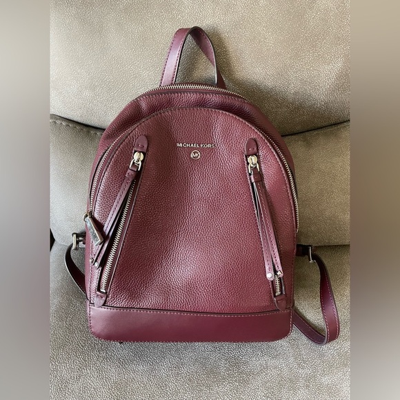 Michael Kors Brooklyn Medium Pebbled Leather Backpack - Picture 8 of 9